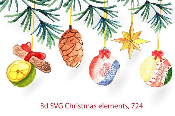 Download Decorative Christmas Elements SVG - Decorative christmas elements Collection