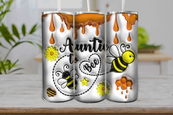 Download 3d Inflated Auntie to Bee Tumbler Wrap - Premium Bundle