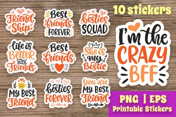 Download Friendship 10 Printable Sticker Bundle - Printable sticker bundle Collection
