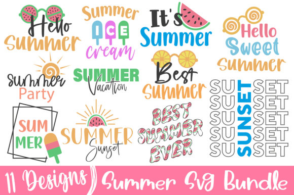 Download Summer Quotes SVG Cut File Design Bundle - Summer quote Collection