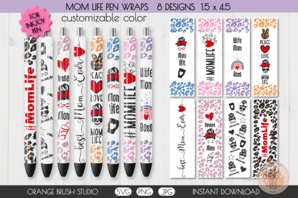 Download Mom Life SVG Pen Wraps Bundle Leopard - Mom life svg Collection